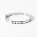 Close-up view of the waterproof gold-plated bracelet highlighting the row of clear baguette zirconia.